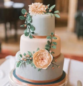 David Austin Rose Wedding Cake