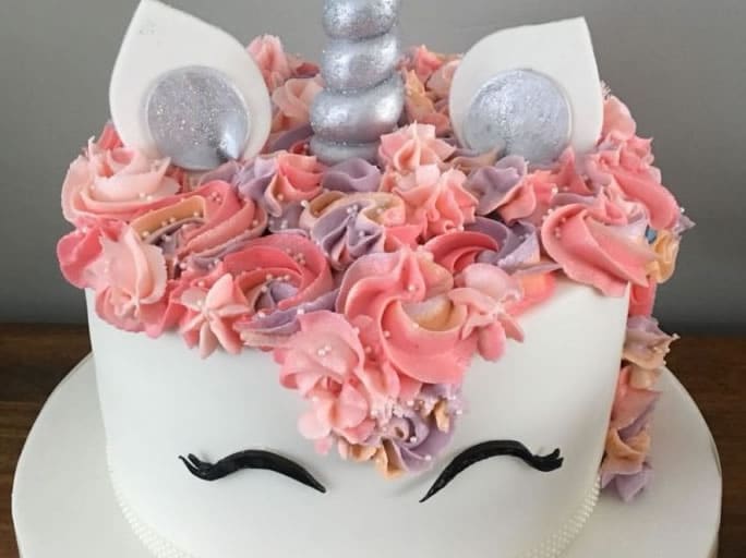 childs unicorn birthday cake