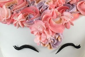 unicorn cake kids pink silver