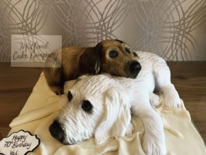 2 dogs extreme cake - real life sculpture 3D dog