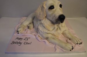 lifelike dog cake