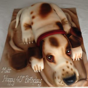 realistic dog cake